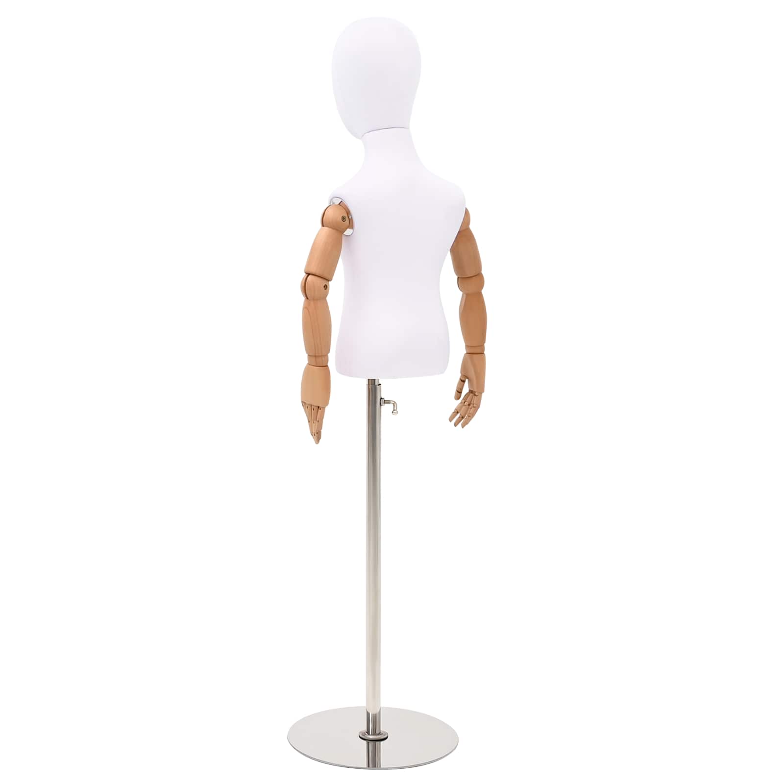 Manichino Regolabile 120-157 Cm Con Base Unisex Pp Bianco - Image 6