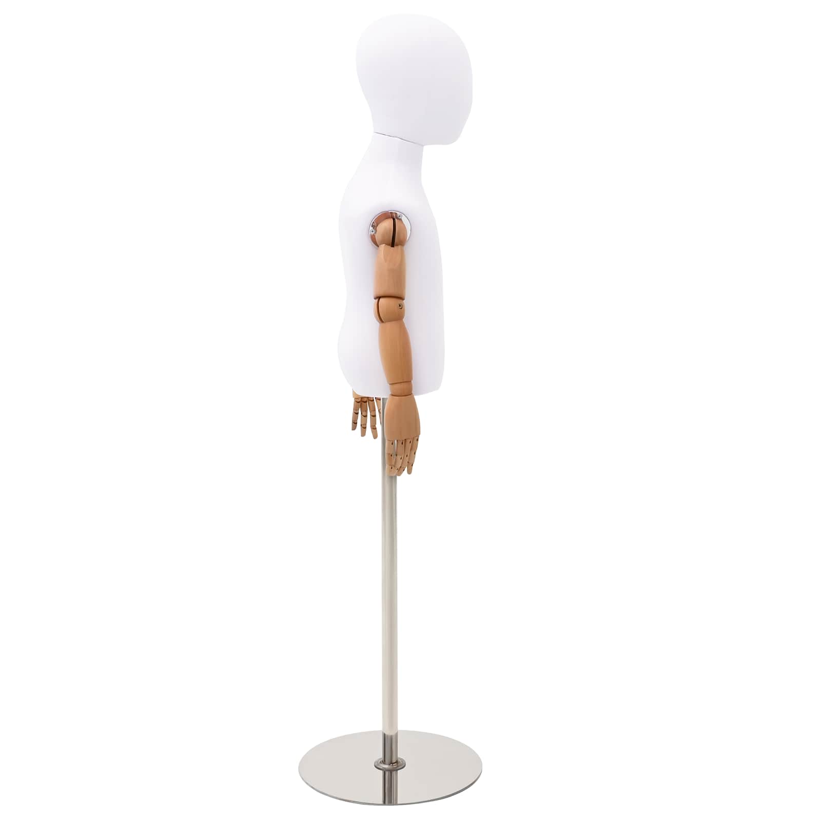 Manichino Regolabile 120-157 Cm Con Base Unisex Pp Bianco - Image 5