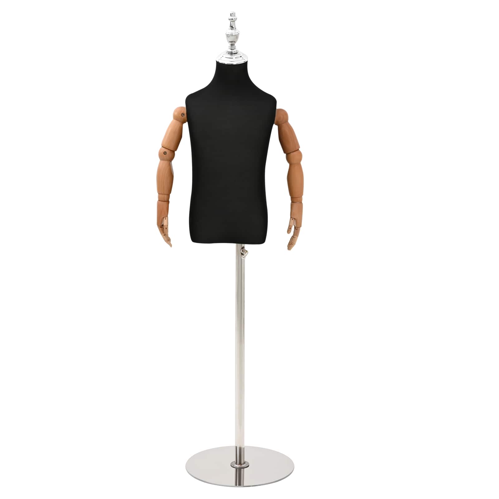 Manichino Regolabile 120-150 Cm Con Base Unisex Pp Nero