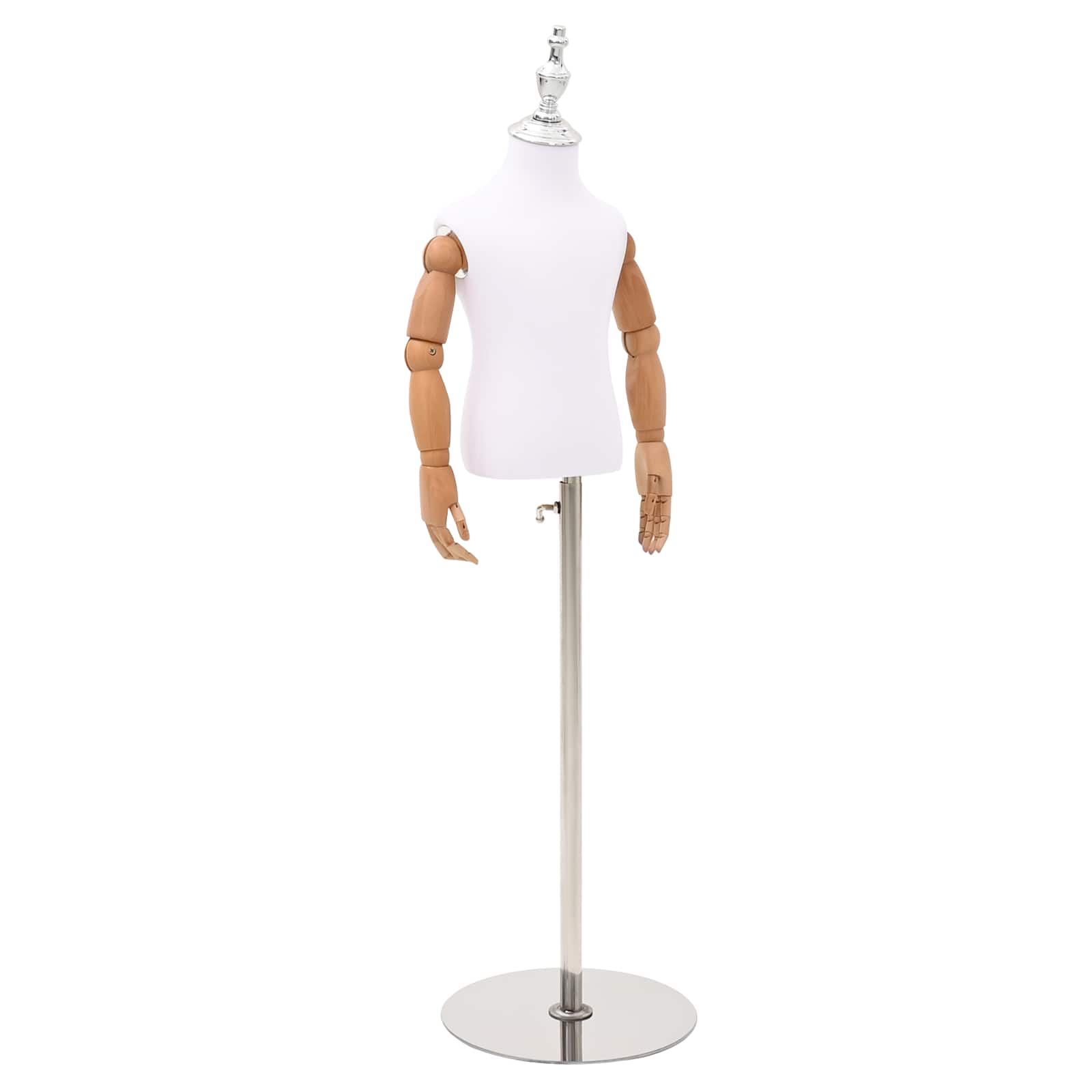 Manichino Regolabile 120-157 Cm Con Base Unisex Pp Bianco - Image 4