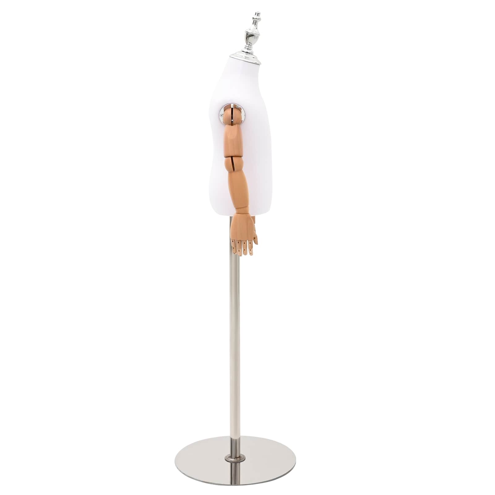 Manichino Regolabile 120-157 Cm Con Base Unisex Pp Bianco - Image 5