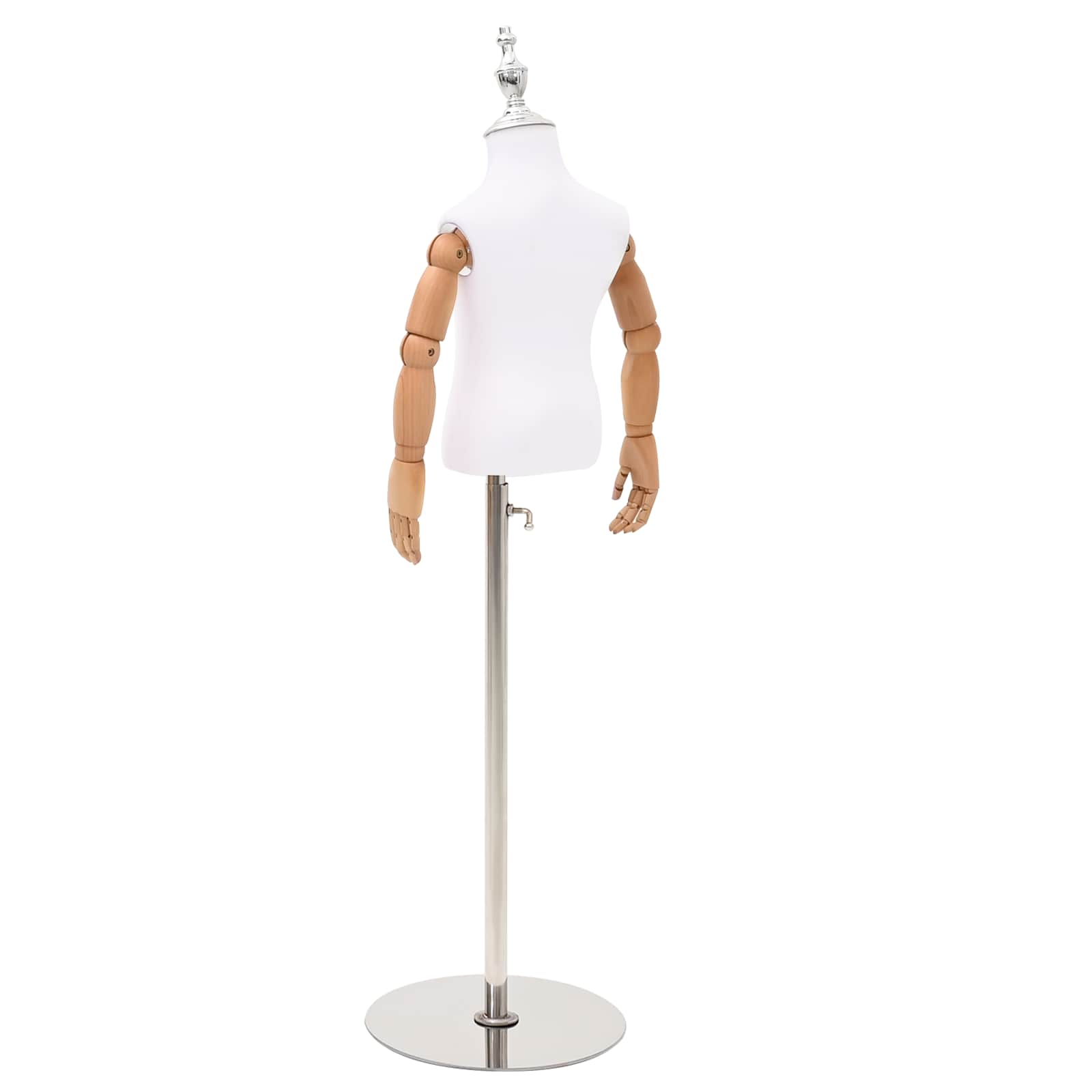 Manichino Regolabile 120-157 Cm Con Base Unisex Pp Bianco - Image 6