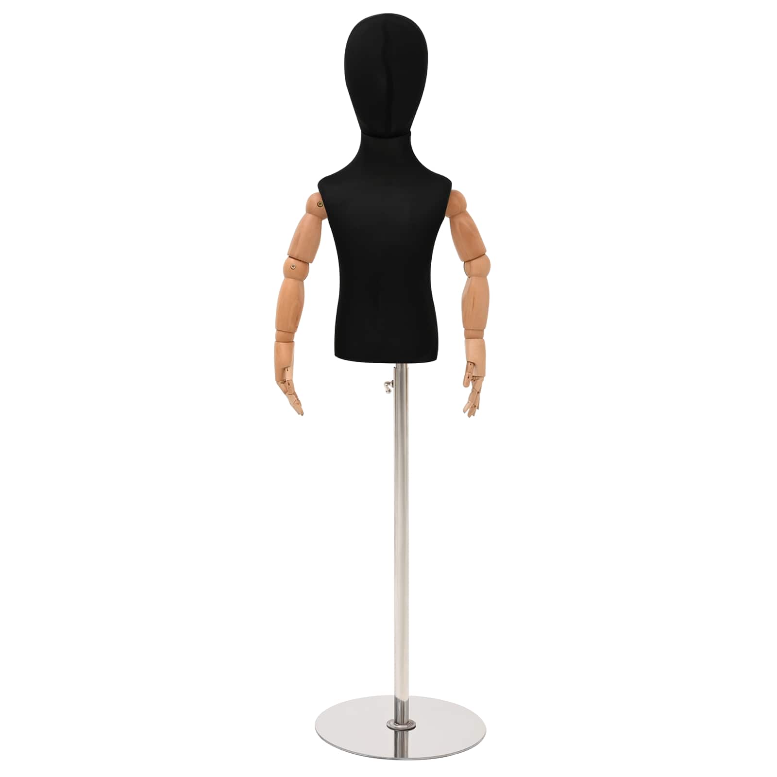 Manichino Regolabile 120-157 Cm Con Base Unisex Pp Nero