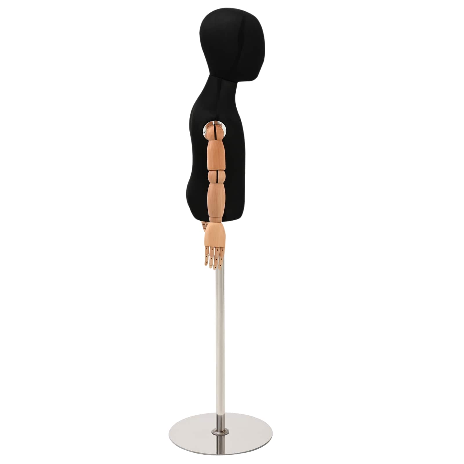 Manichino Regolabile 120-157 Cm Con Base Unisex Pp Nero - Image 5