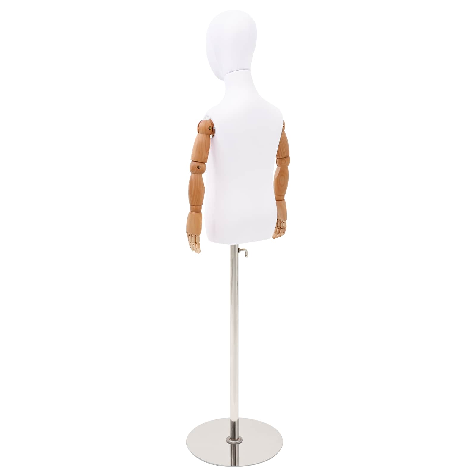 Manichino Regolabile 120-150 Cm Con Base Unisex Pp Bianco - Image 6