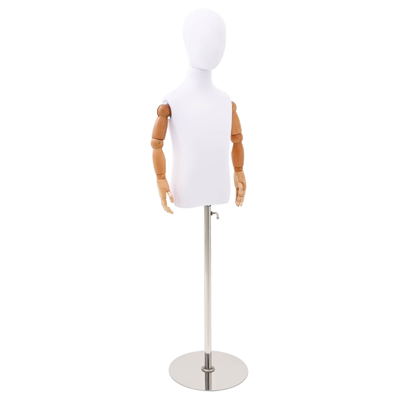 Manichino Regolabile 120-150 Cm Con Base Unisex Pp Bianco - Image 4