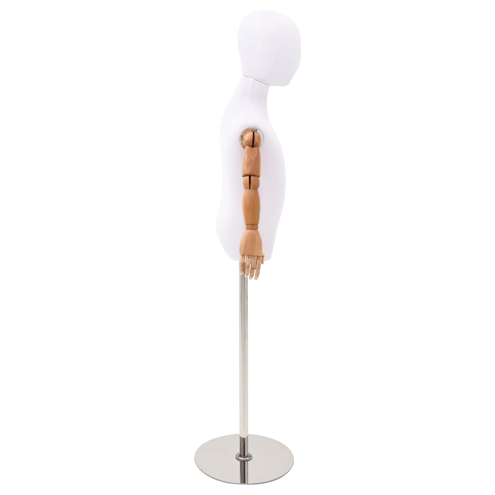 Manichino Regolabile 120-150 Cm Con Base Unisex Pp Bianco - Image 5