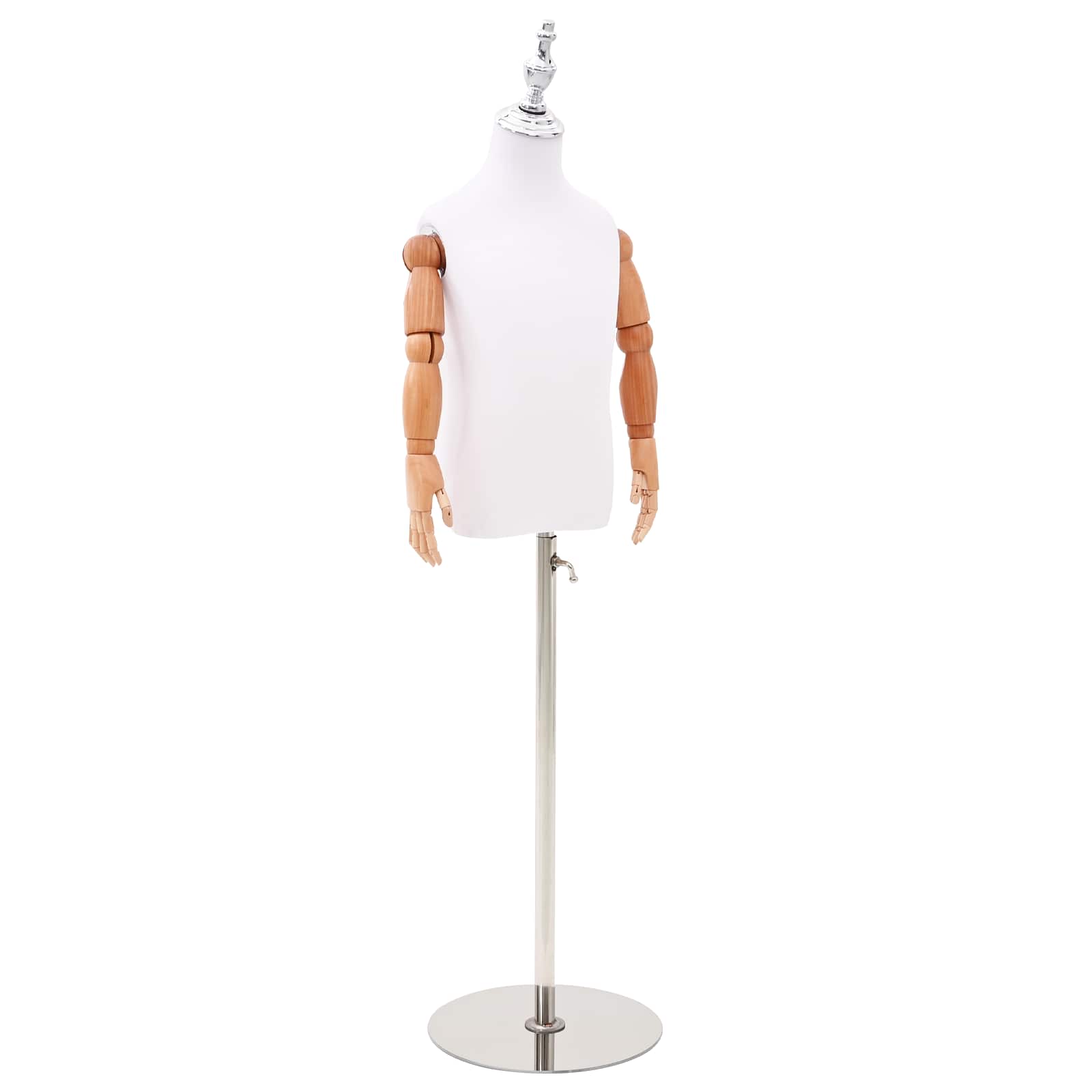 Manichino Regolabile 120-150 Cm Con Base Unisex Pp Bianco - Image 4