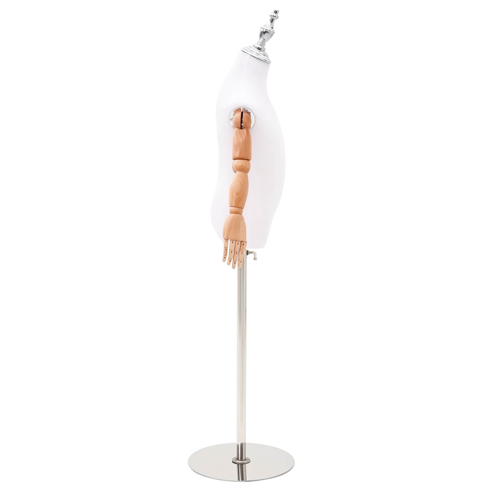 Manichino Regolabile 120-150 Cm Con Base Unisex Pp Bianco - Image 5