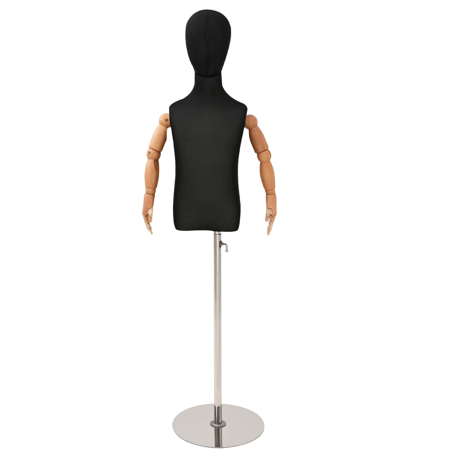 Manichino Regolabile 120-150 Cm Con Base Unisex Pp Nero