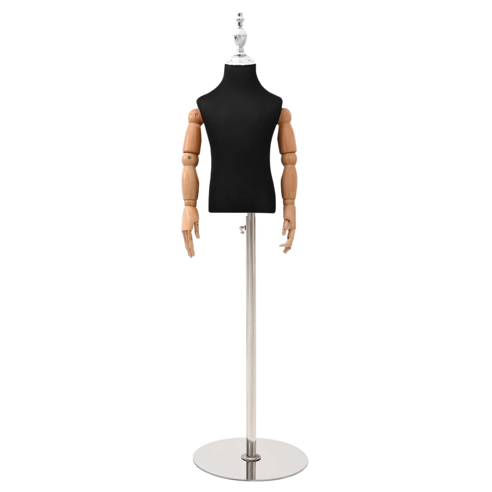 Manichino Regolabile 120-157 Cm Con Base Unisex Pp Nero