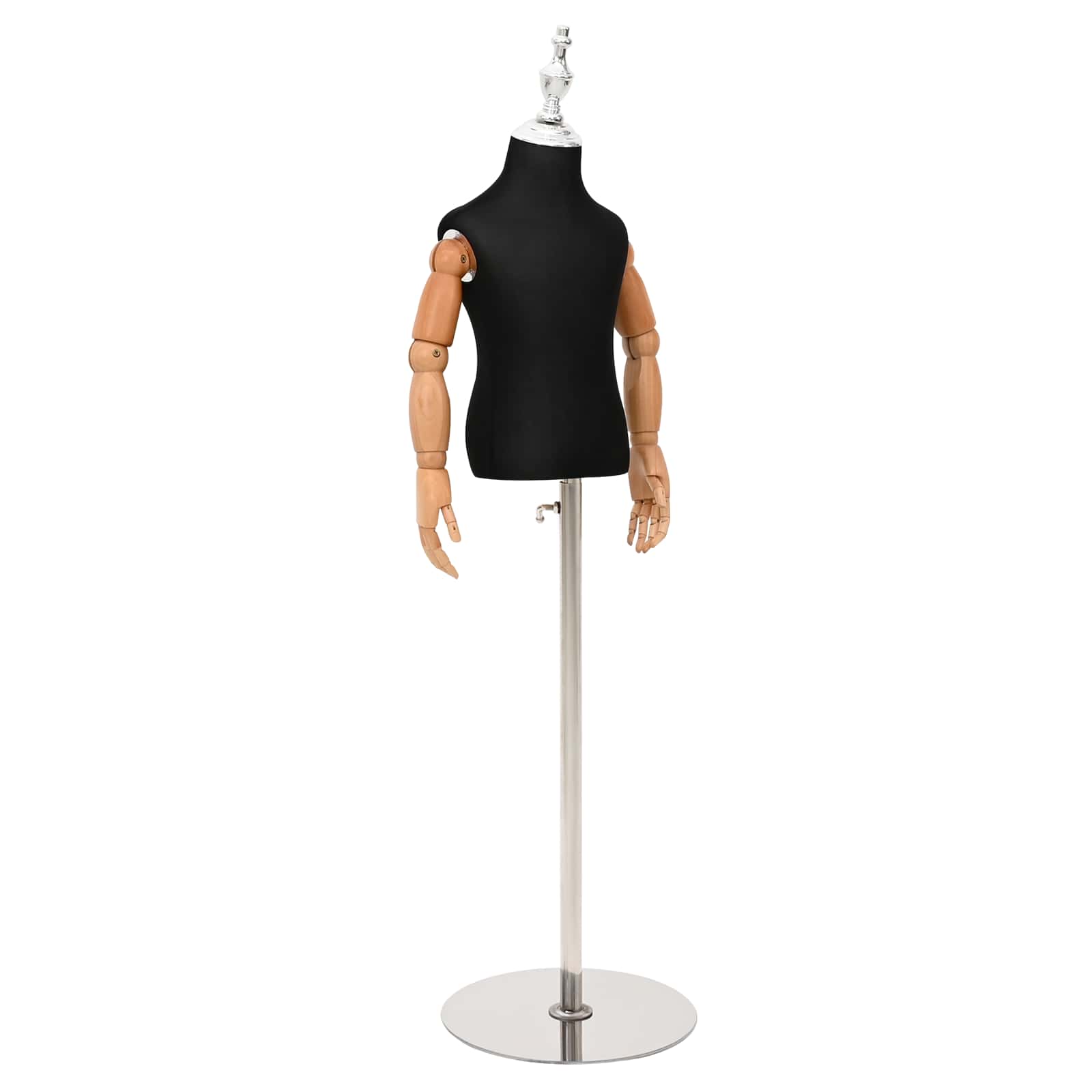 Manichino Regolabile 120-157 Cm Con Base Unisex Pp Nero - Image 4