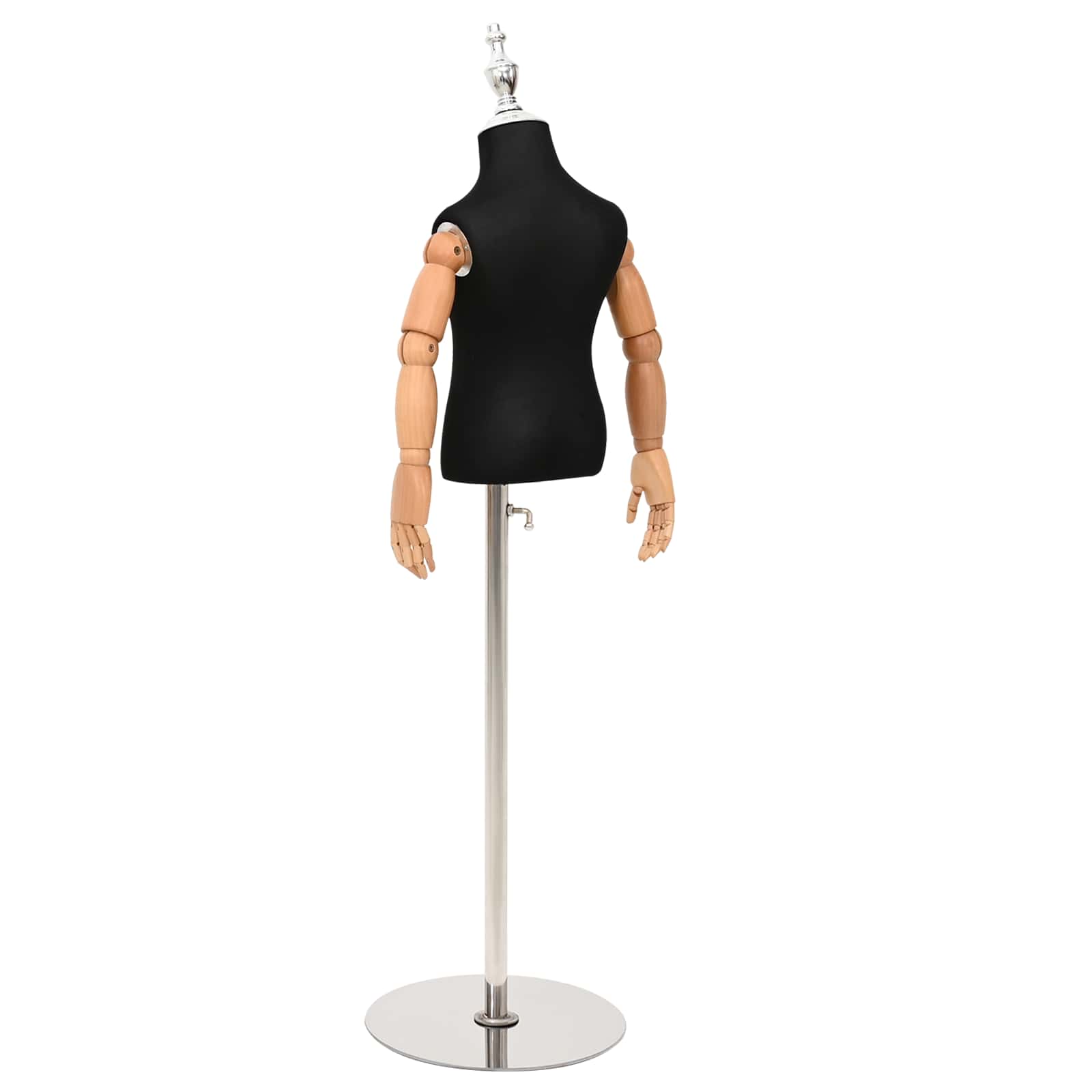 Manichino Regolabile 120-157 Cm Con Base Unisex Pp Nero - Image 6