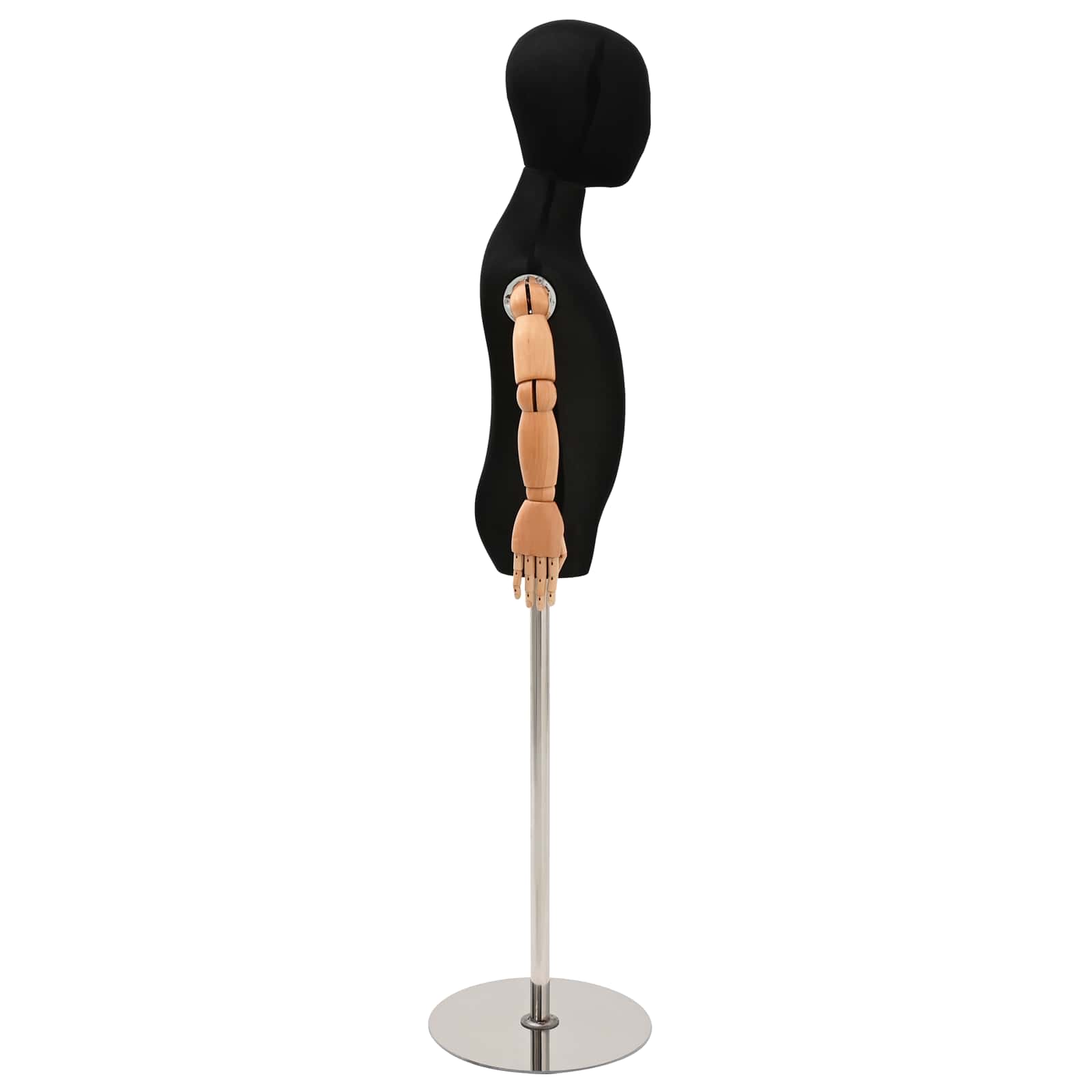 Manichino Regolabile 120-150 Cm Con Base Unisex Pp Nero - Image 5