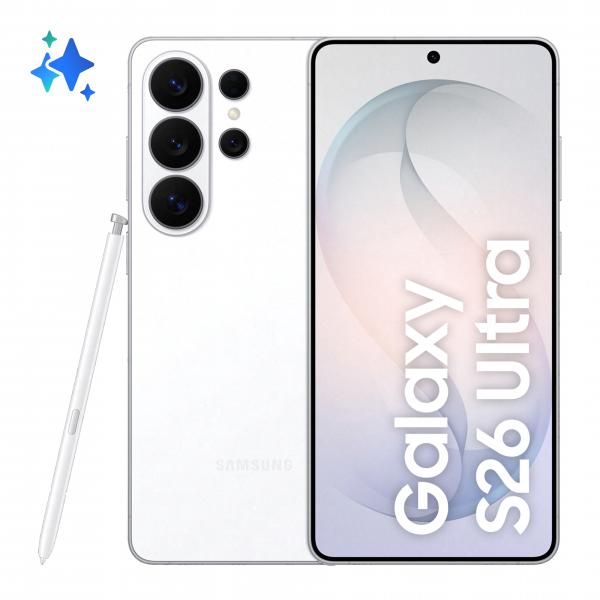 Samsung Galaxy S26 Ultra 17,5 Cm [6.9] Doppia Sim Android 16.0 5g Usb TipO-C 12 Gb 256 Gb 5000 Mah Bianco (samsung SM-S948b Galaxy S26 Ultra Dual Sim