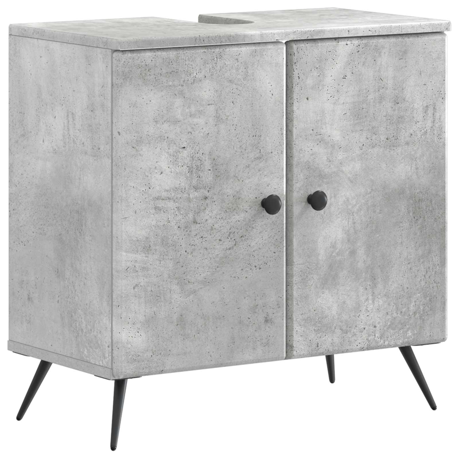 Armadio Per Lavabo Da Bagno Breda Grigio Cemento