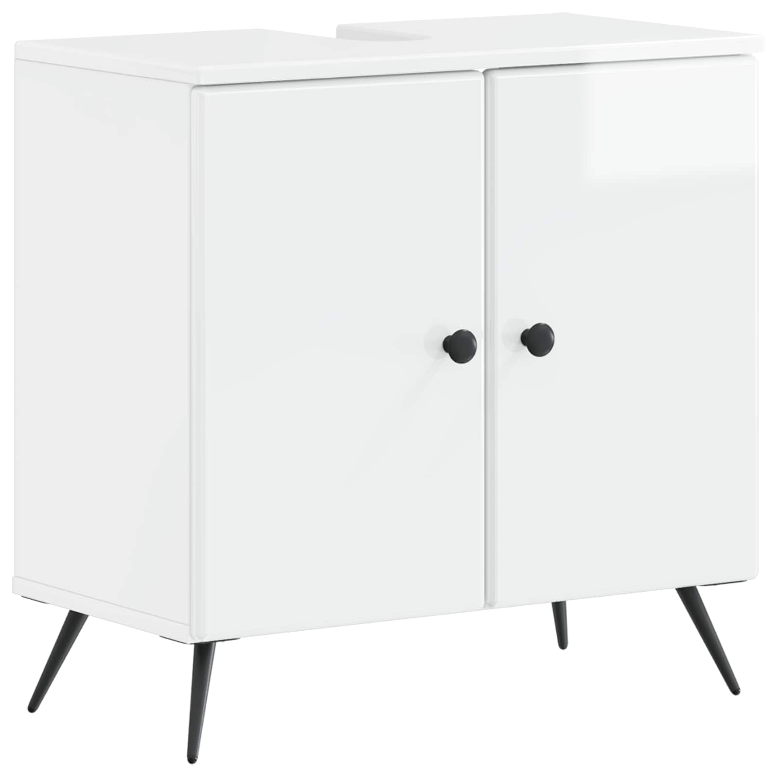 Armadio Per Lavabo Da Bagno Breda Bianco Lucido
