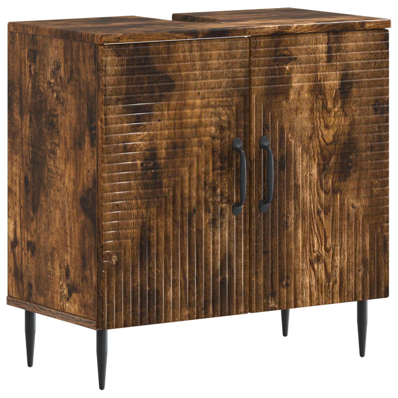 Armadio Per Lavabo Da Bagno Haarlem Rovere Fumo