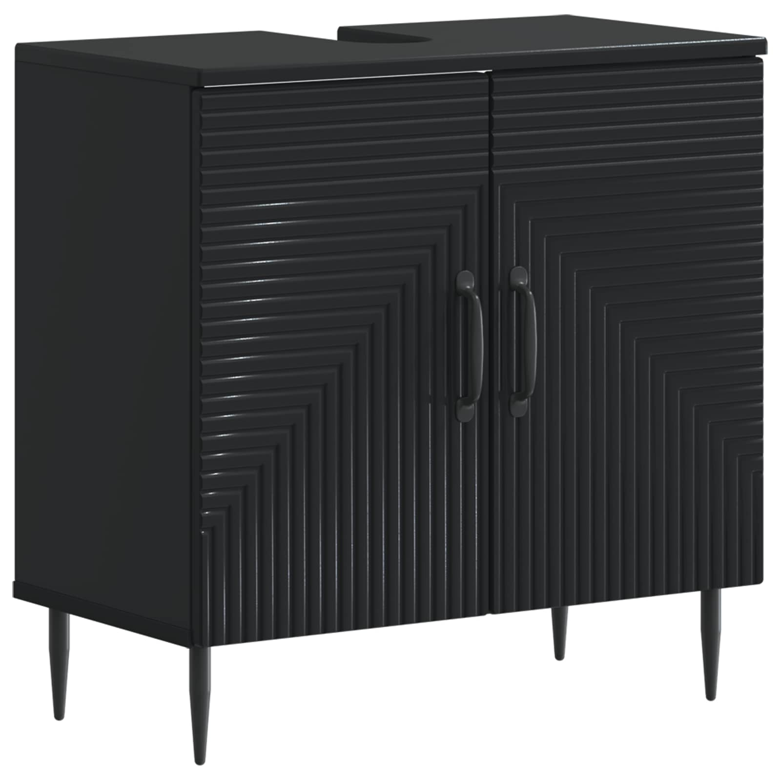 Armadio Per Lavabo Da Bagno Haarlem Nero 59,5 X 31,5 X 59 cm