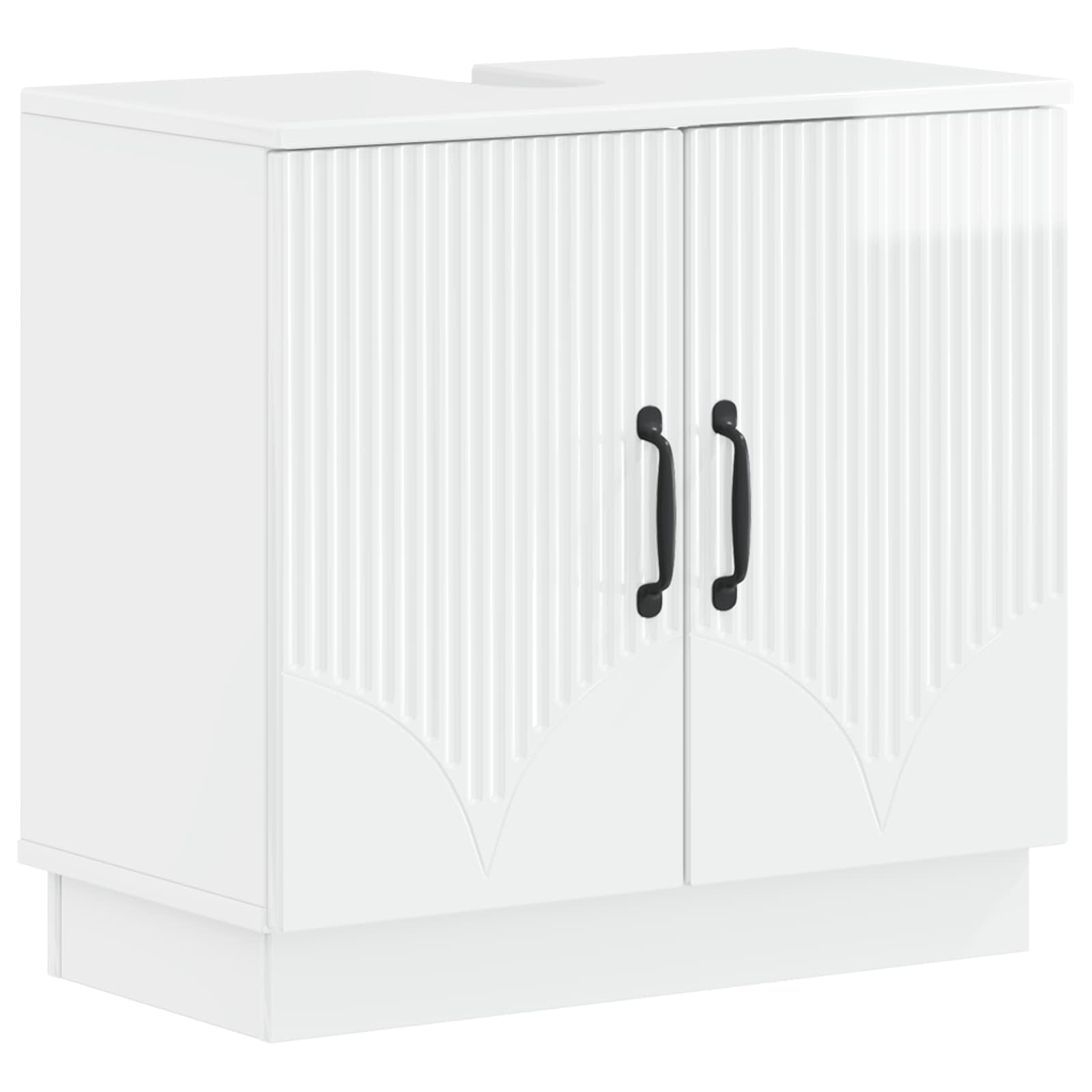 Armadio Per Lavabo Da Bagno Hoorn Bianco Lucido
