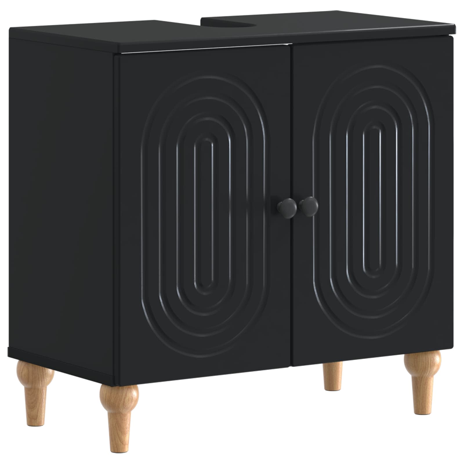 Armadio Per Lavabo Da Bagno Alkmaar Nero 59,5 X 31,5 X 59 cm