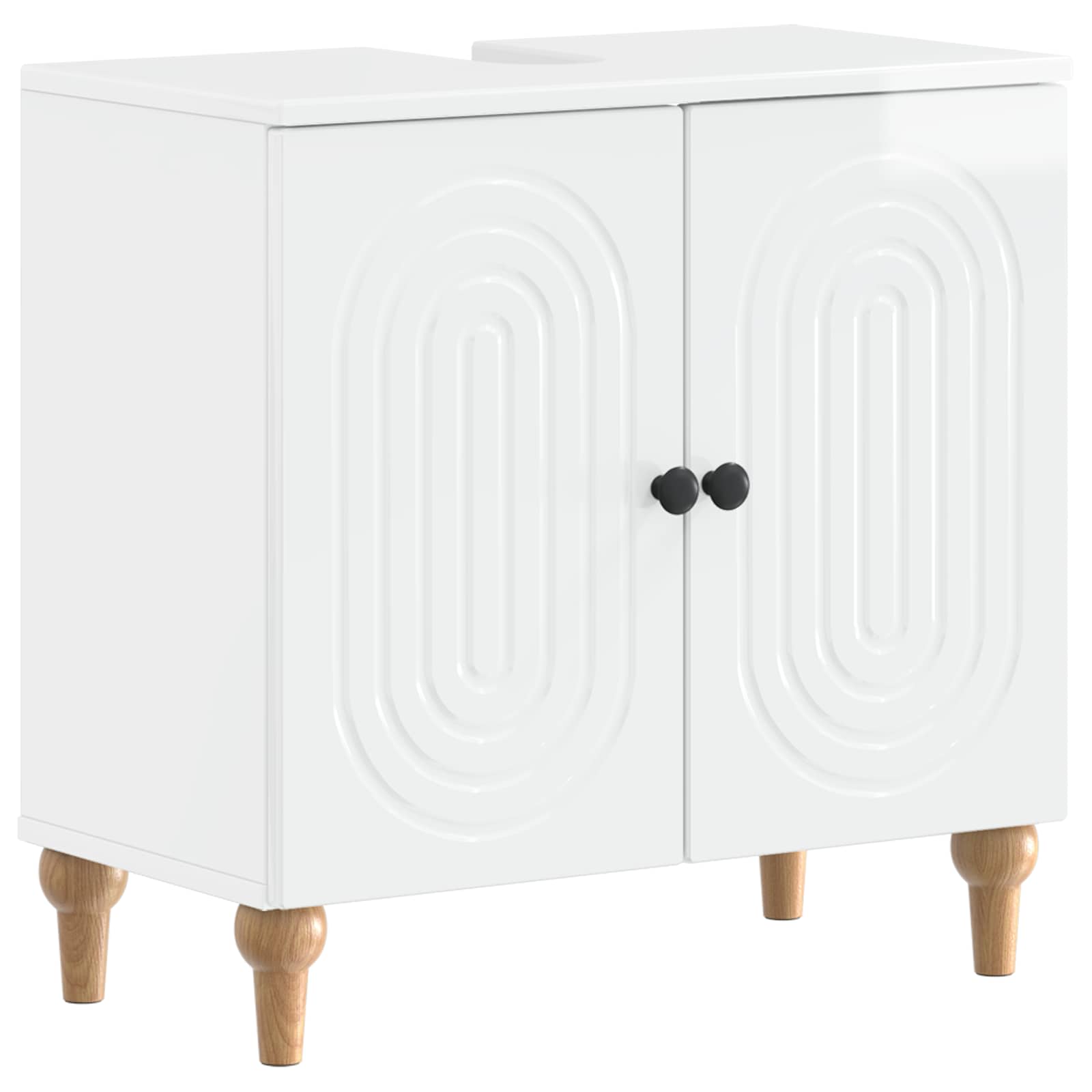 Armadio Per Lavabo Da Bagno Alkmaar Bianco Lucido