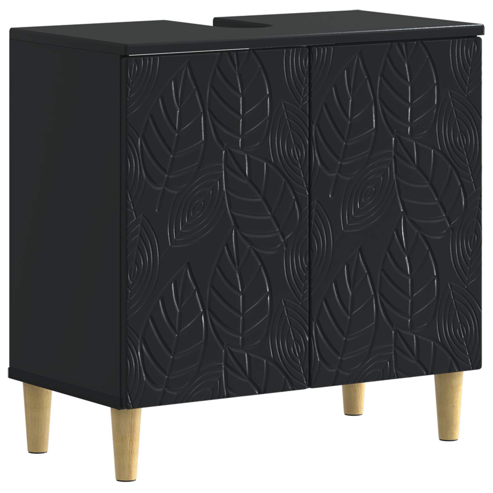 Armadio Per Lavabo Da Bagno Delft Nero 59,5 X 31,5 X 59 cm