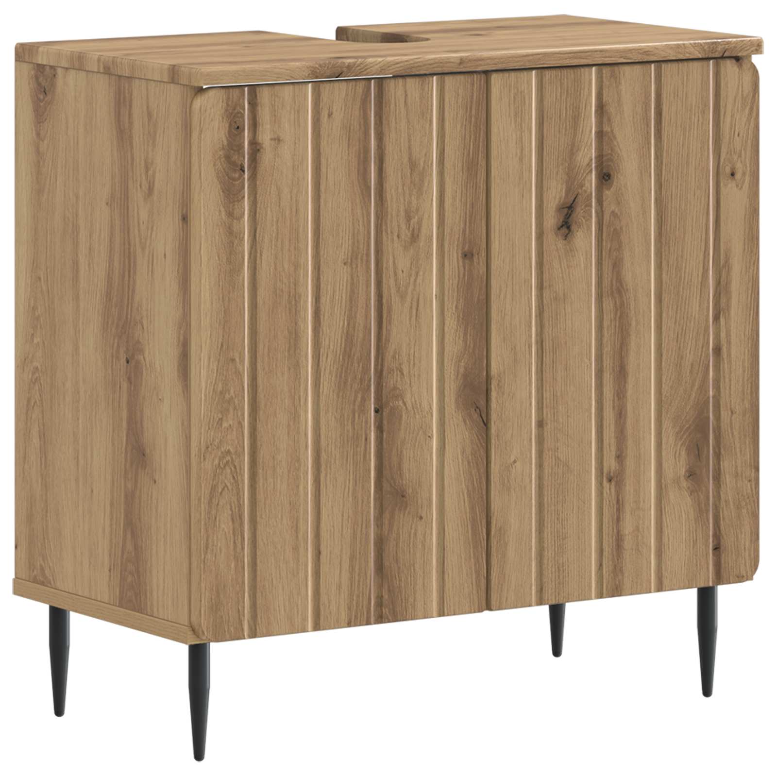 Armadio Per Lavabo Da Bagno Zwolle Rovere Artigianale