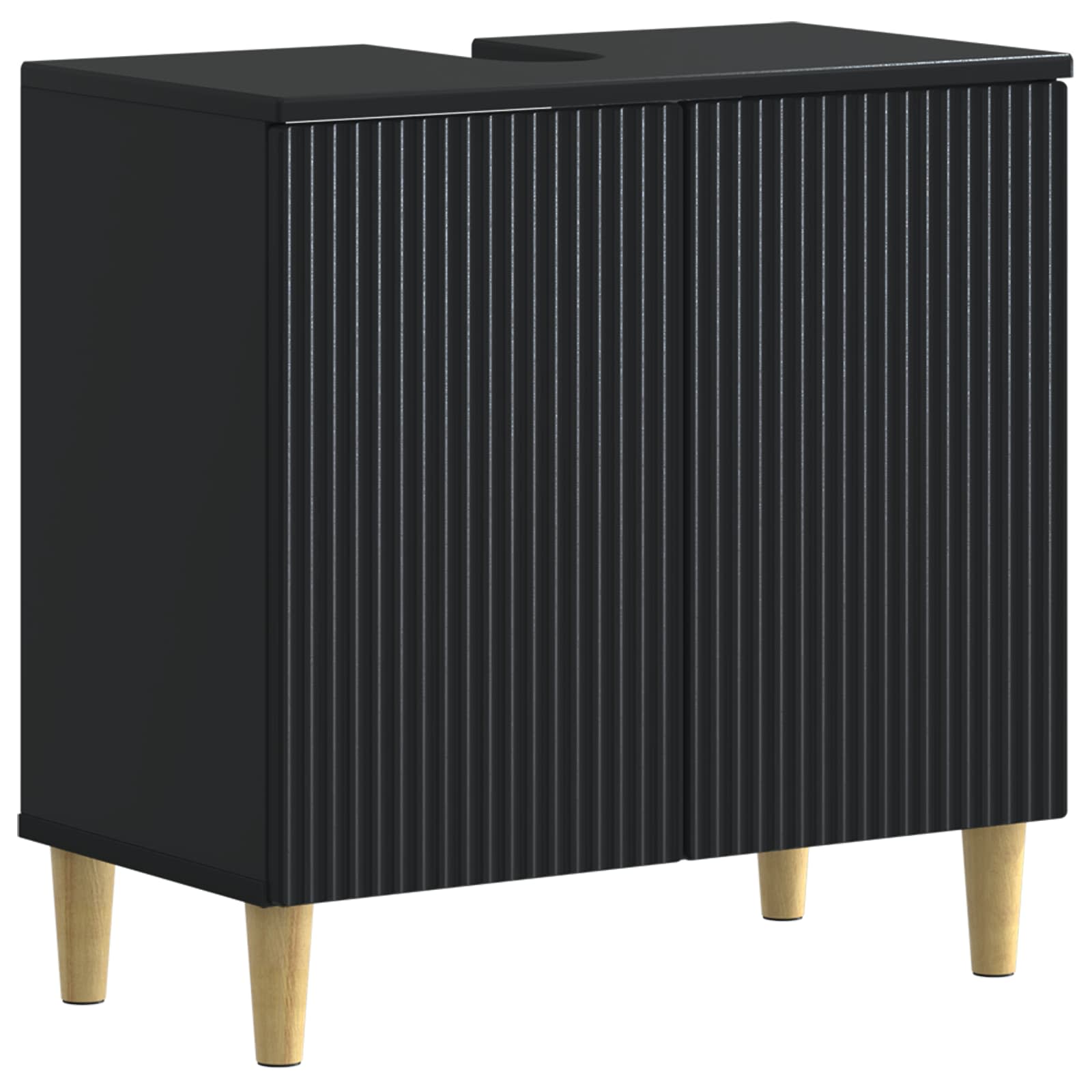 Armadio Per Lavabo Da Bagno Arnhem Nero 59,5 X 31,5 X 59 cm