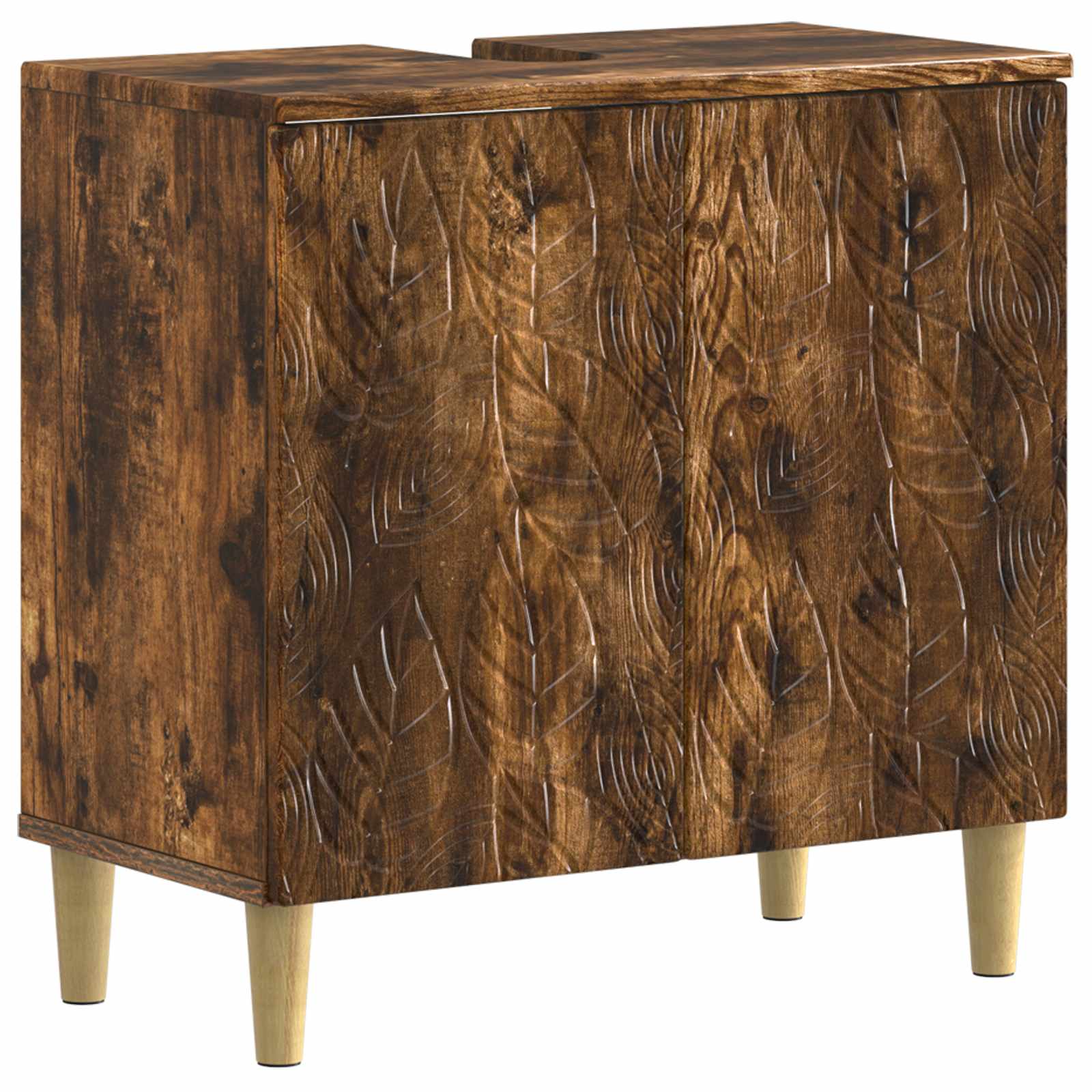 Armadio Per Lavabo Da Bagno Delft Rovere Fumo