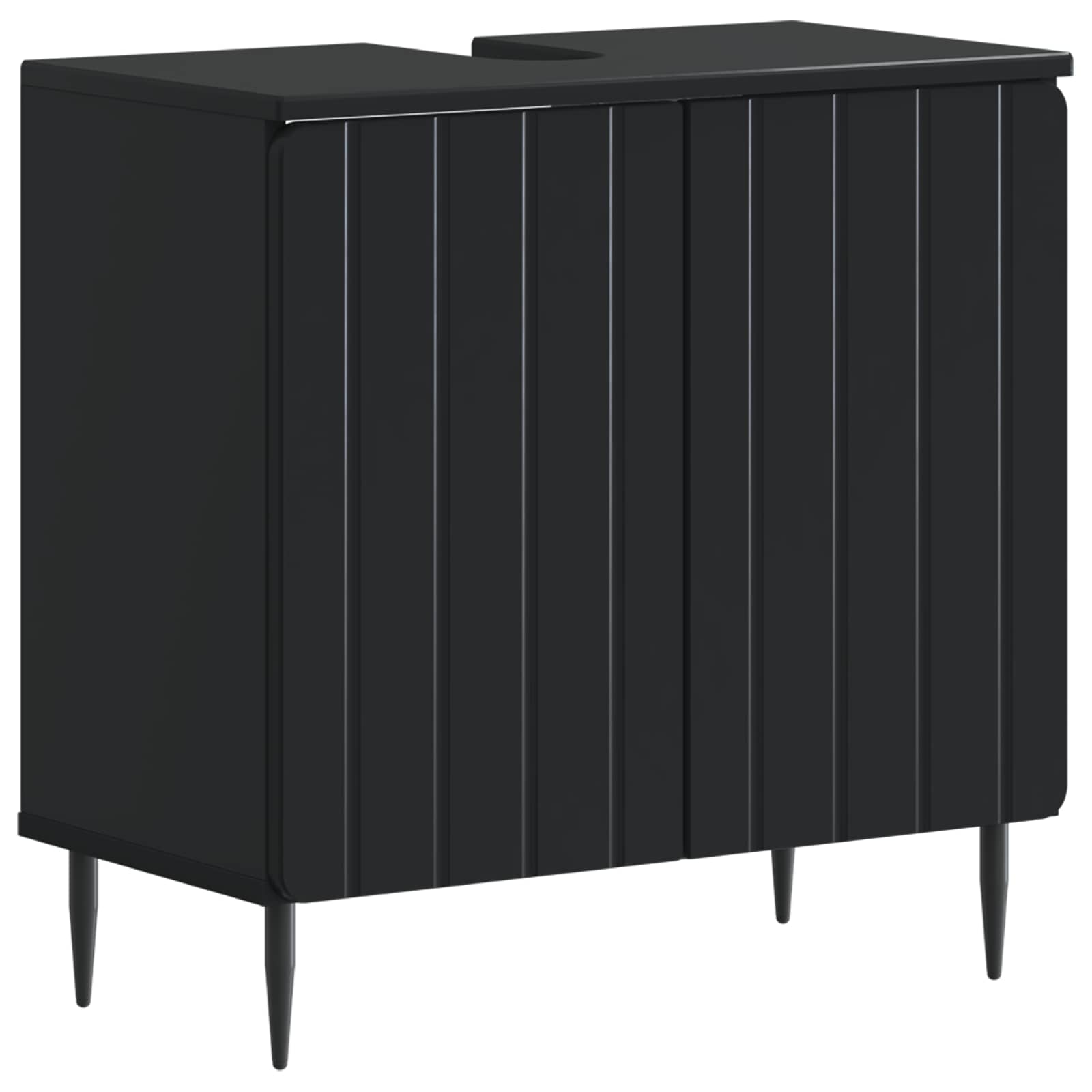 Armadio Per Lavabo Da Bagno Zwolle Nero 59,5 X 31,5 X 59 cm