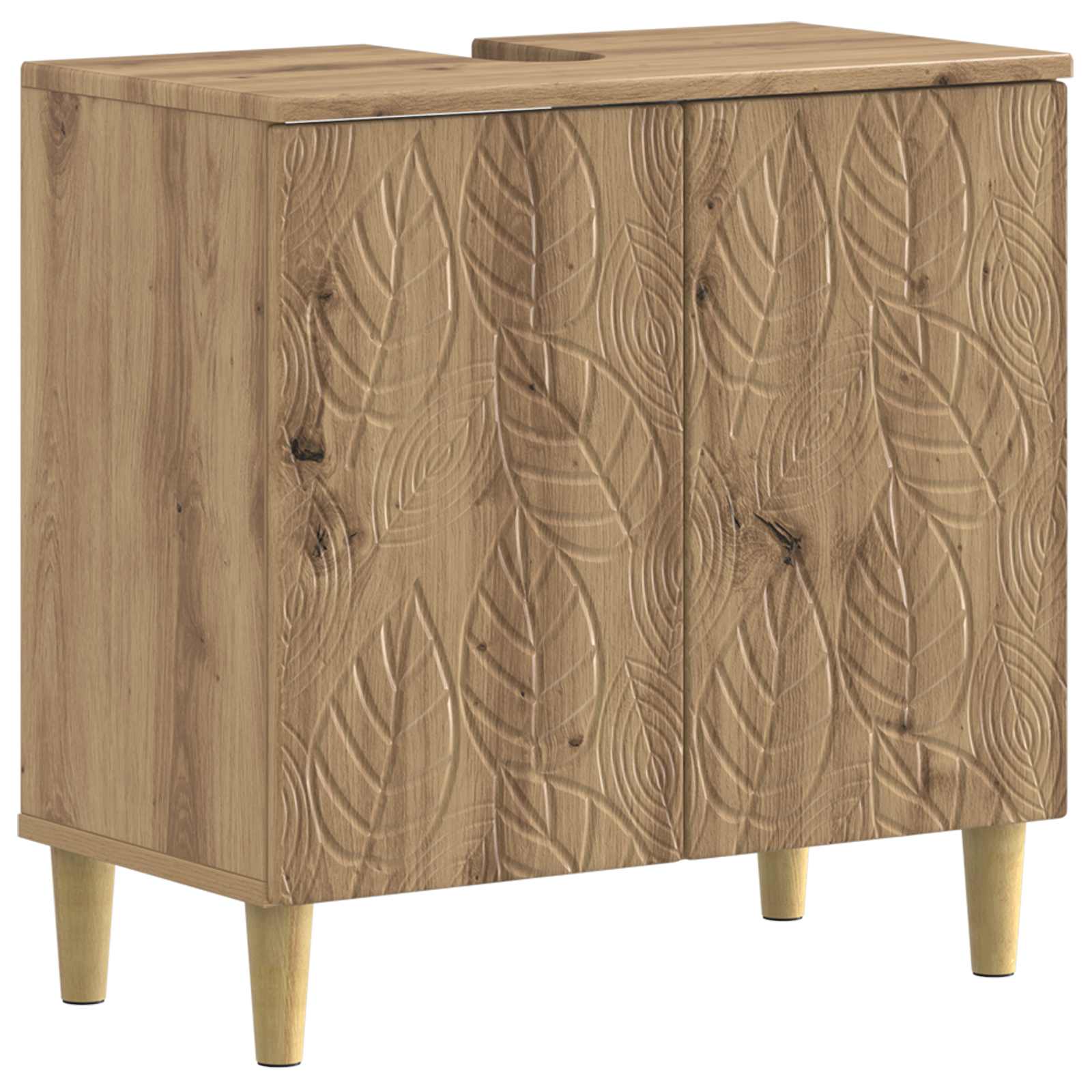 Armadio Per Lavabo Da Bagno Delft Rovere Artigianale