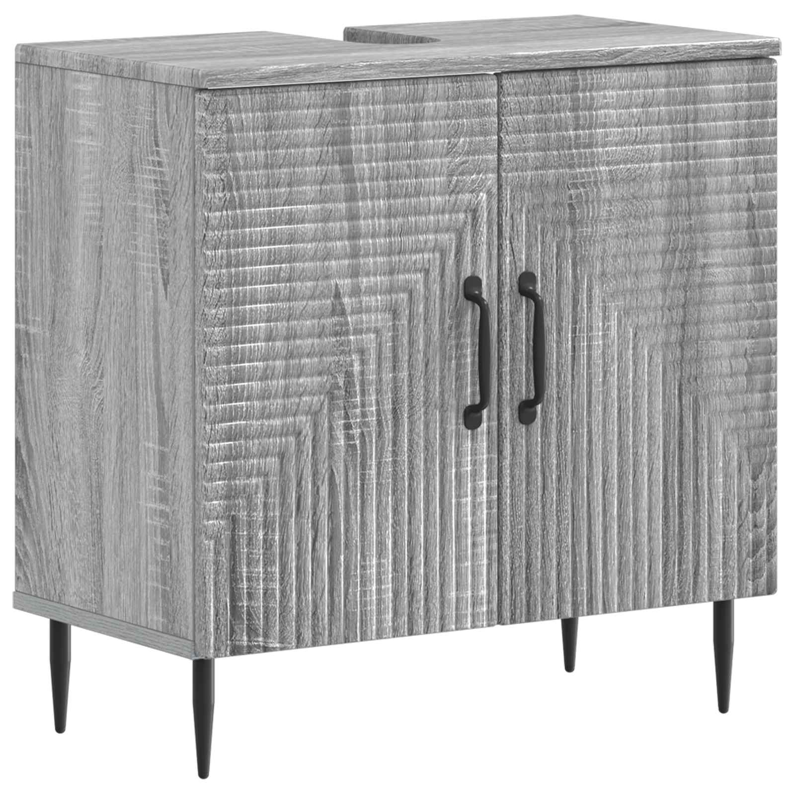 Armadio Per Lavabo Da Bagno Haarlem Sonoma Grigio