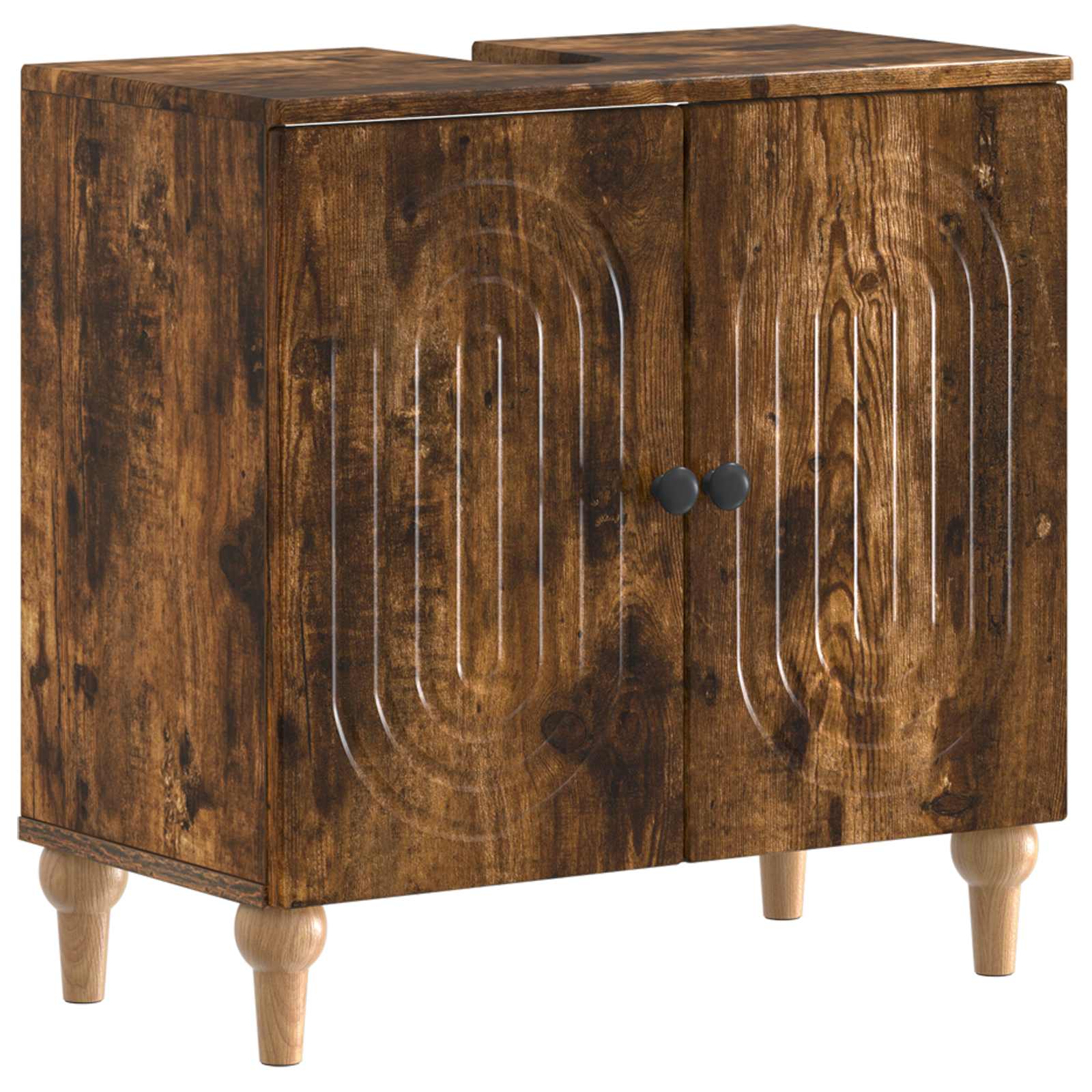 Armadio Per Lavabo Da Bagno Alkmaar Rovere Fumo