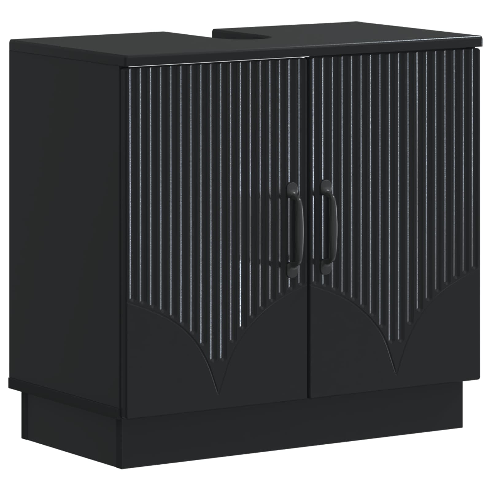 Armadio Per Lavabo Da Bagno Hoorn Nero 59,5 X 31,5 X 56 cm
