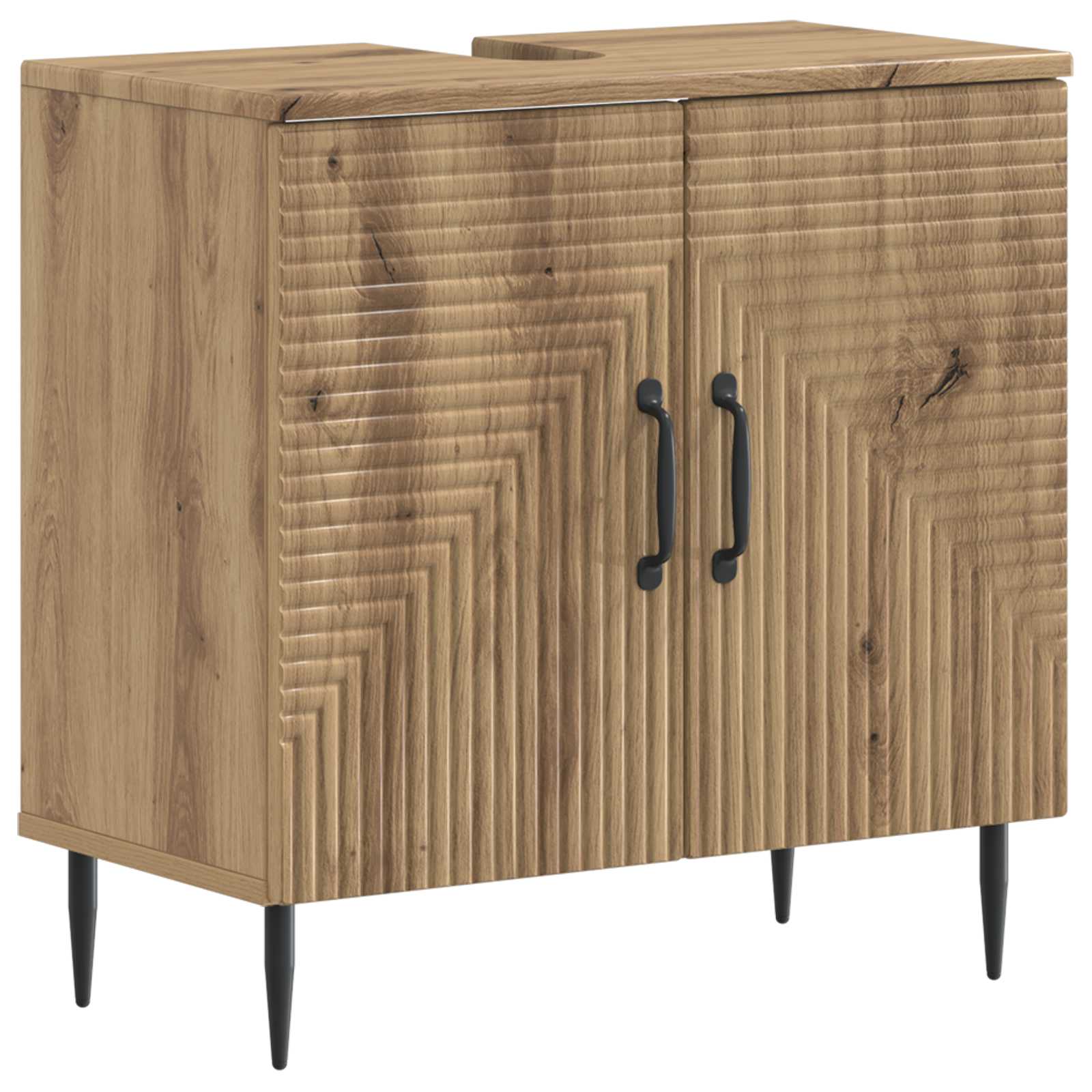 Armadio Per Lavabo Da Bagno Haarlem Rovere Artigianale