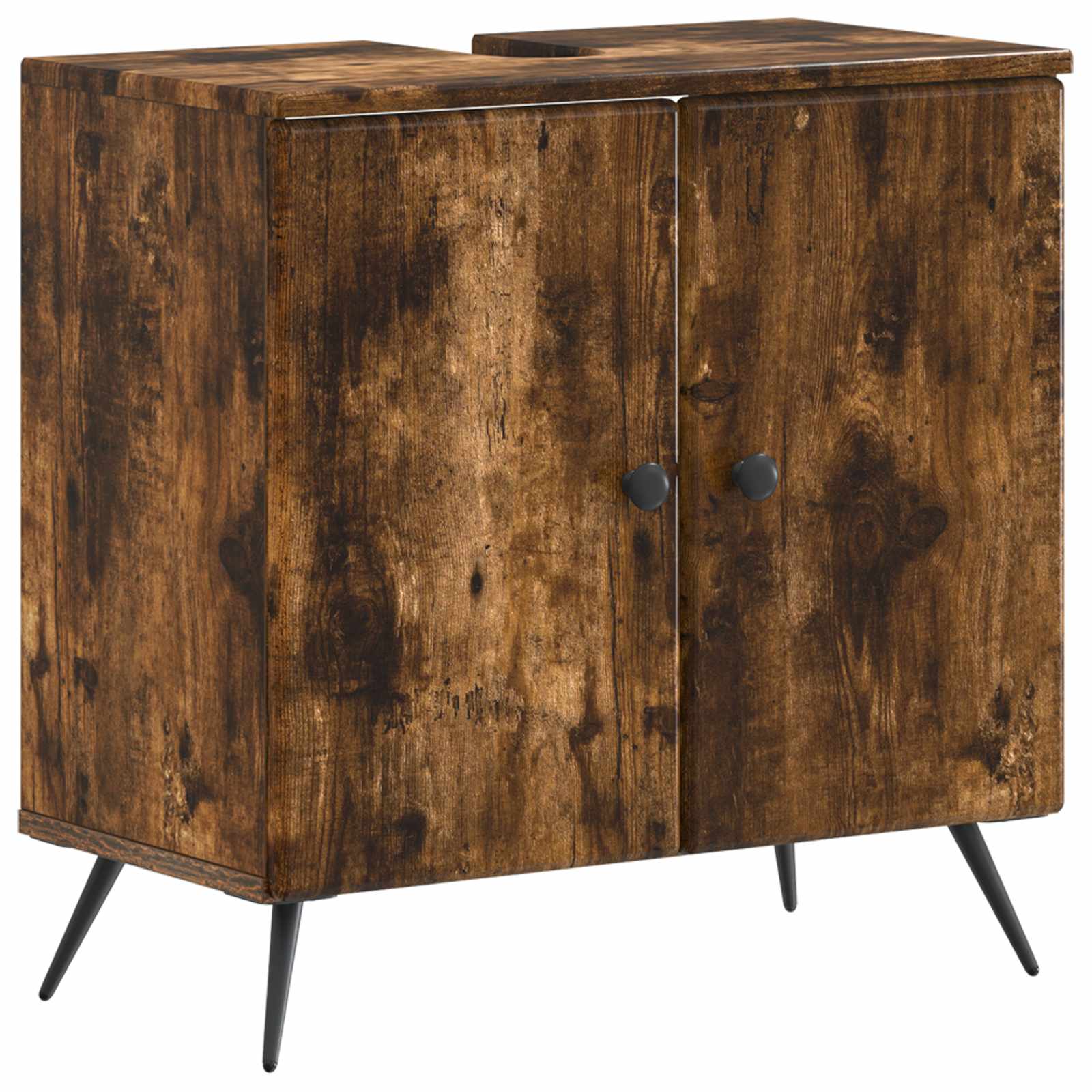 Armadio Per Lavabo Da Bagno Breda Rovere Fumo