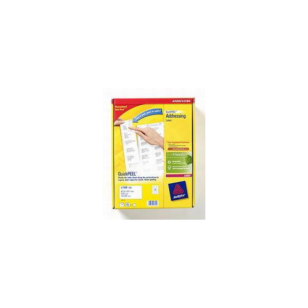 Avery L7160-500 Address Labels 500 Sheets - 21 Labels Per Sheet