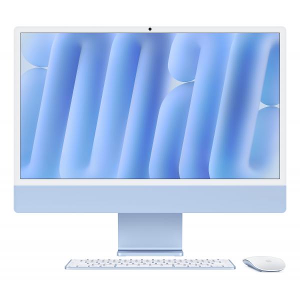 Apple Imac 24retina Display 4,5k, Chip M4 Con Cpu 8-Core, Gpu 8-Core, 16gb, 256gb Ssd, Blu (apple Imac With 4.5k Retina Display - AlL-IN-One M4 - Ram