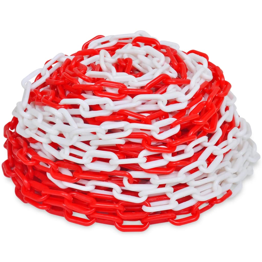 Catene Di Sicurezza Traffico 2 Pz Rosso E Bianco Plastica 30 M