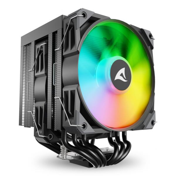 Sharkoon Dissipatore Ad Aria 1x 120mm Argb Pwm Fan, 1x 120mm Pwm Fan, 6x Copper Pipes, Direct Touch,