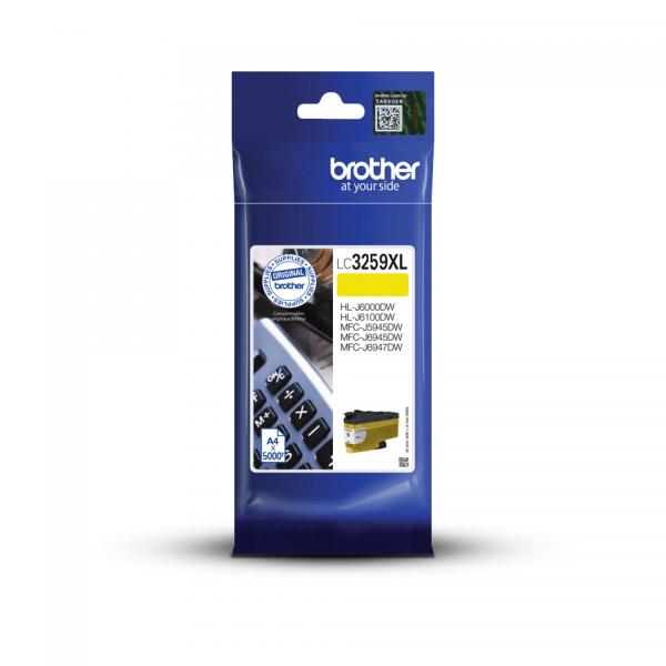Brother Lc3259xlyp Cartuccia Toner 1 Pz Originale Giallo (off.progr. Toner Giallo 5.000 Pagine)