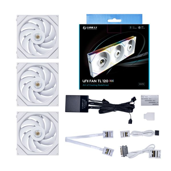 Lian Li Uni Fan Tl Case Per Computer Ventilatore 12 Cm Bianco (lian Li Uni Fan Tl 120mm Triple Pack - White)