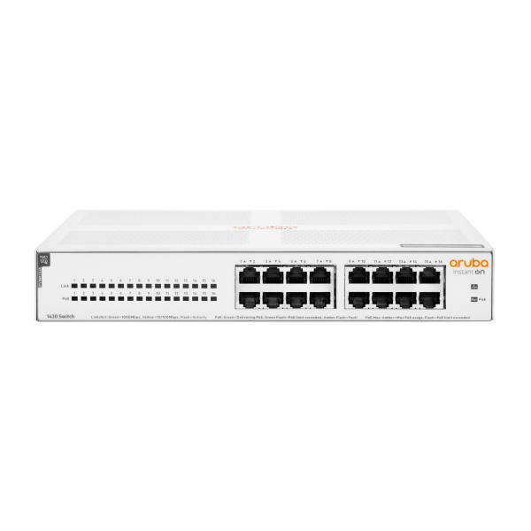 Aruba Instant On 1430 16g Class4 Poe 124w Non Gestito L2 Gigabit Ethernet [10/100/1000] Supporto Power Over Ethernet [poe] 1u Bianco (aruba Instant O
