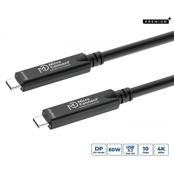 Microconnect MC-Usb3.2cc15-8K-Op Non Classificato (usB-C To UsB-C Cable 15m, - Premium Fiber, Bidirectional. - 10gbps, 8k, 40w - Warranty: 300m)