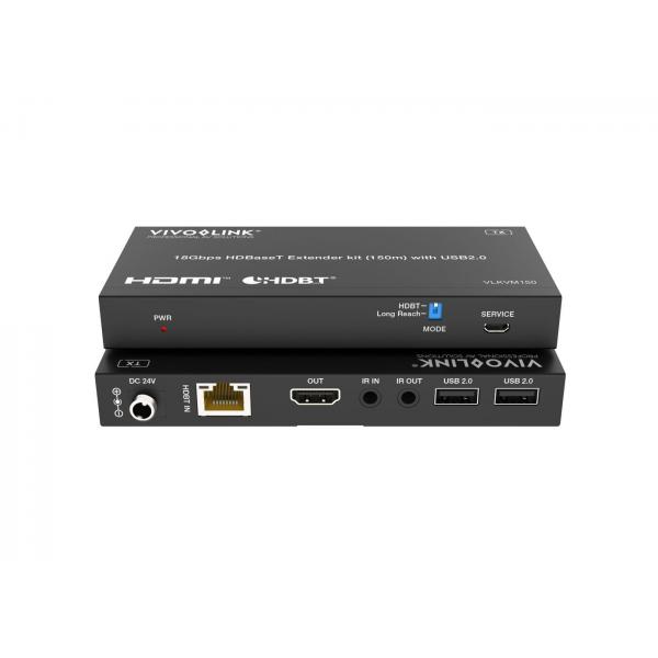 Vivolink Vlkvm150 Non Classificato (18gbps Hdbaset Kvm Kit [150m] - With Usb 2.0 - Warranty: 60m)