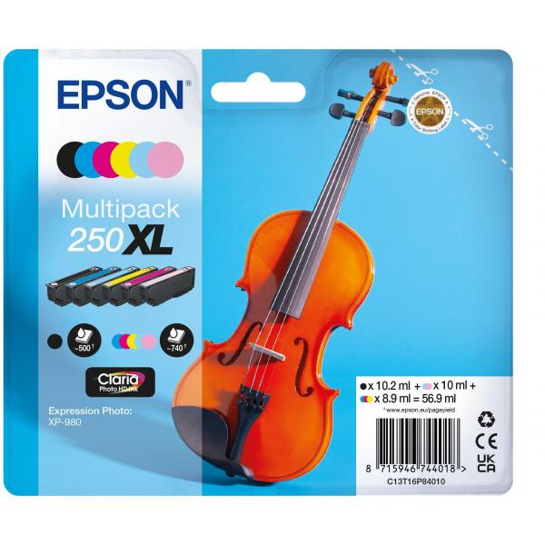 Epson 250xl Multipack - 6eR-Pack - Xl - Schwarz, Gelb, Cyan, Magenta, Hell Cyan, Hellmagentafarben