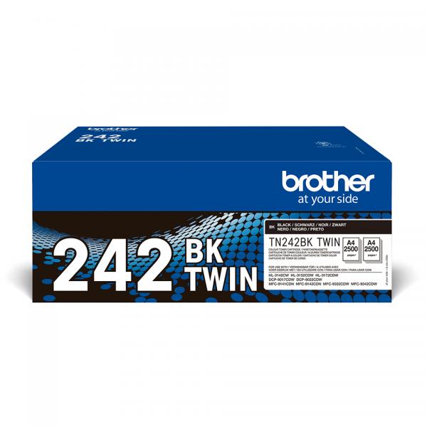 Brother Tn242 Bktwin - Confezione Da 2 - Nero - Originale