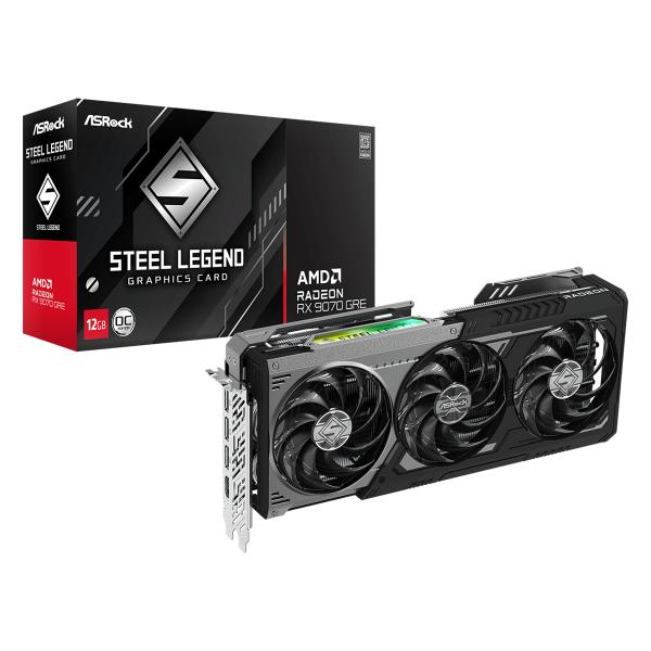 Asrock Rx9070gre Sld 12go, Radeon Rx 9070 Gre, 12 Gb, Gddr6, 192 Bit, 7680 X 4320 Pixel, Pci Express X16 5.0