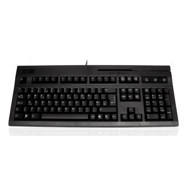 Accuratus 500 Full Size Usb Magnetic Card Swipe Keyboard With Cherry Mx KeyS- In Black. Supplied By Hypertec [1year Warranty]